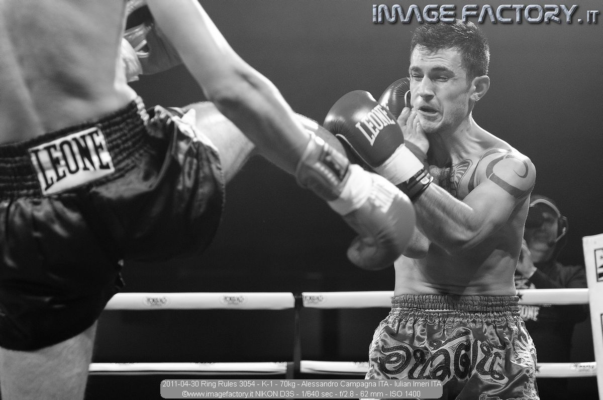 2011-04-30 Ring Rules 3054 - K-1 - 70kg - Alessandro Campagna ITA - Iulian Imeri ITA